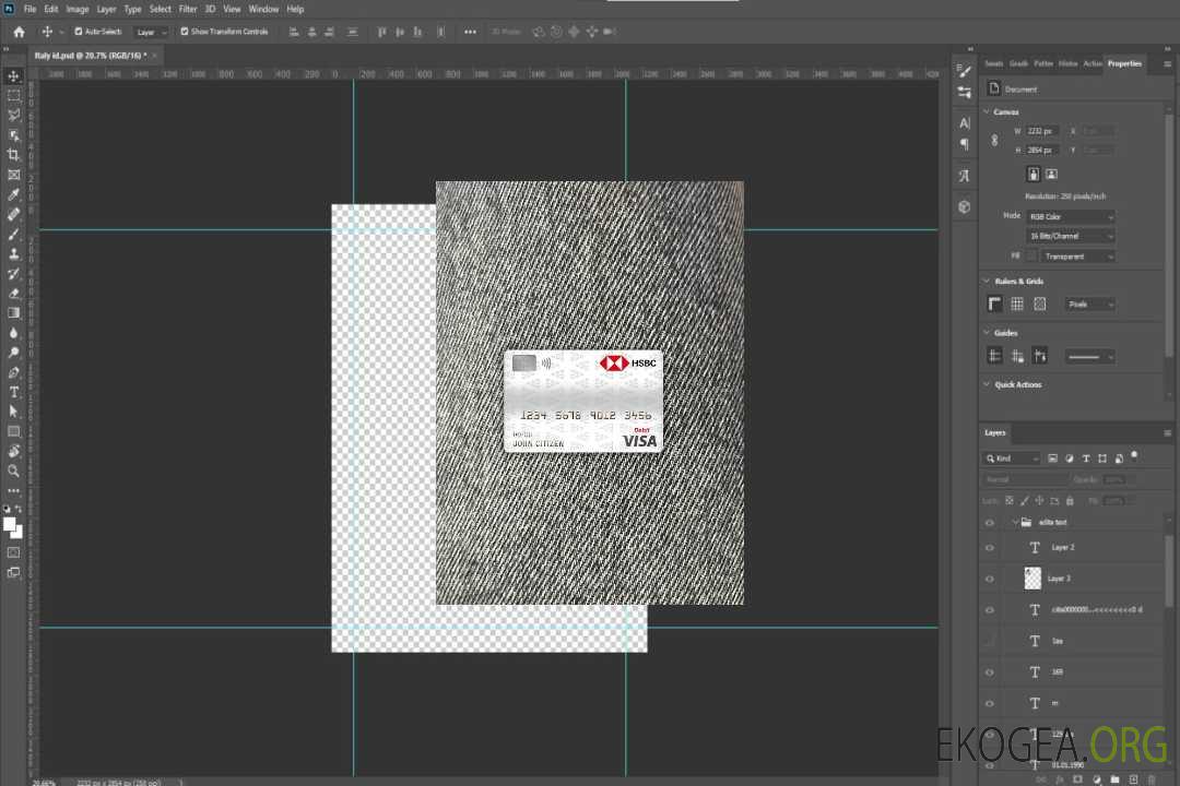 Photolook de la carte de débit visa de la banque HSBC tchèque template Photolook de la carte de débit visa de la banque HSBC tchèque template